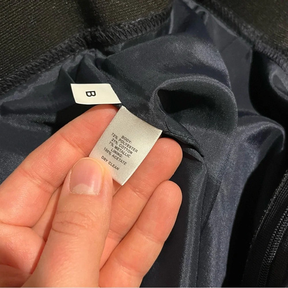 Ann Taylor LOFT Short Skirt Blue Metallic Shimmery Size 16 - Picture 7 of 10